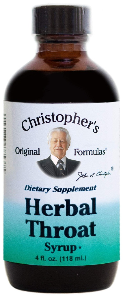Formules originales de Christopher Throat Sirop à base de plantes - 4 oz.