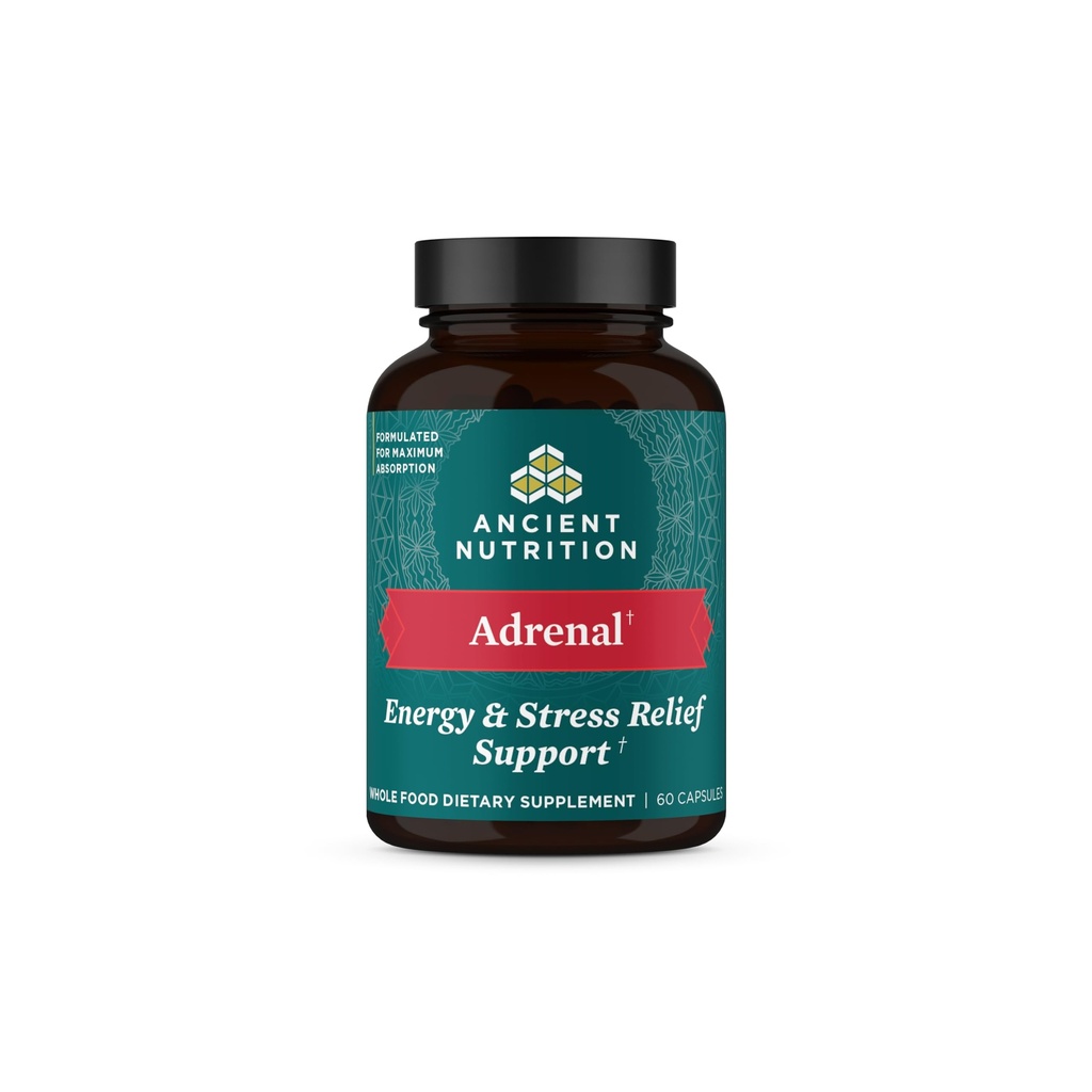 Antike Ernährung Adrenal-Unterstützung mit Ashwagandha-Ergänzung, hilft Stress & Fatigue, Paleo und Keto Friendly, Glutenfrei, 1300mg, 60 Kapseln