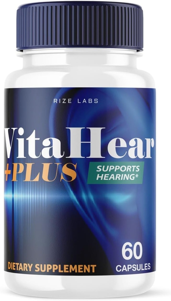 rize labs VitaHear Plus Supplement, Kapseln für komplette Ohr Gesundheit und Advance Formel Pillen zu Regain volle Kapazität (60 Kapseln)