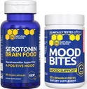 NATURAL STACKS Mood Bites + Serotonin Brain Food Bundle - Unterstützt ein positives Mood & Stress Relief* - 90 Gesamtstücke