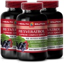 Verstärken Sie Ihre natürliche Stamina - RESVERATROL SUPREME COMPLEX - Resveratrol Extrakt mit Goji Berry, Acai, Noni, Granatapfel, Mangosteen, Superfruit Blend, Antioxidans, Immununterstützung, 3 Bot 180 Caps
