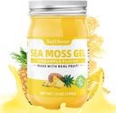 softbear Sea Moss Gel Ananas 12 OZ - Wildcrafted Irish Sea Moss Gel Organic Raw 92 Minerals and Vitamins Non-GMO Gluten-Free Vegan Ergänzungen Immunstickstoff Digestive Unterstützung