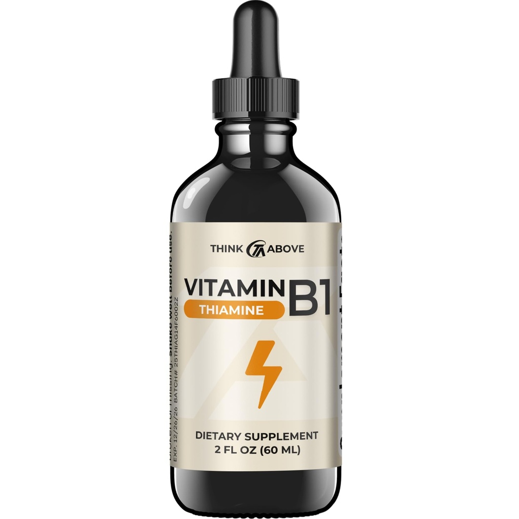 Vitamin B1 Thiamin Mononitrat - Flüssige Tropfen Ergänzung (2 FL OZ)
