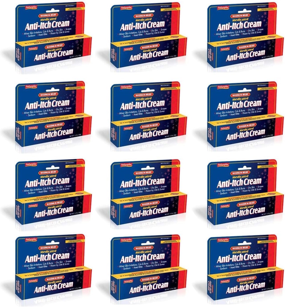 Maximum Relief Medicated Anti-Itch Cream 12 Pack