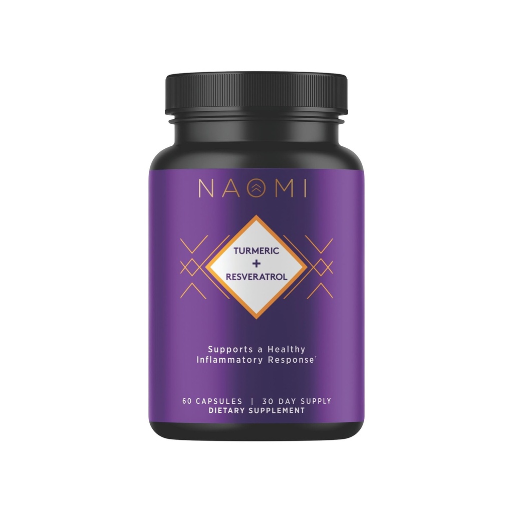 NAOMI Turmeric Curcumin All Fully Standardized 1000mg 95% Curcuminoids, BioPerine High Absorption & Resveratrol, Klinisch untersucht, Gelenkunterstützung, Unterstützt gesunde Muskelreaktion