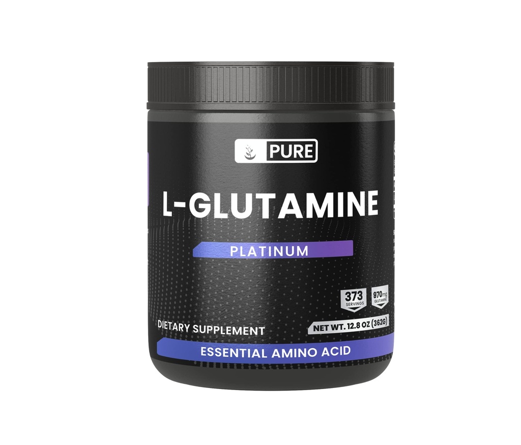 Reine Original Zutaten L-Glutamin Pulver, (12 oz), natürliche Aminosäure, geschmacklos, Immer rein