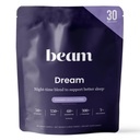Beam Dream Sleep Powder, L-Theanin, Apigenin, Reishi und Magnesium, Third Party Tested Natural Sleep Aid & Sleep Supplement for Deep Sleep, Relaxation and Recovery, Natural Sleep Support, 30 Servings