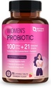NATURE TARGET Probiotiques pour les femmes en santé digestive avec 100 milliards d'UFC, probiotiques pour la santé de Gut et le soutien immunitaire, soins de la peau, avec canneberge et D-mannose, 90 comprimés à croquer (45 jours d'approvisionnement)