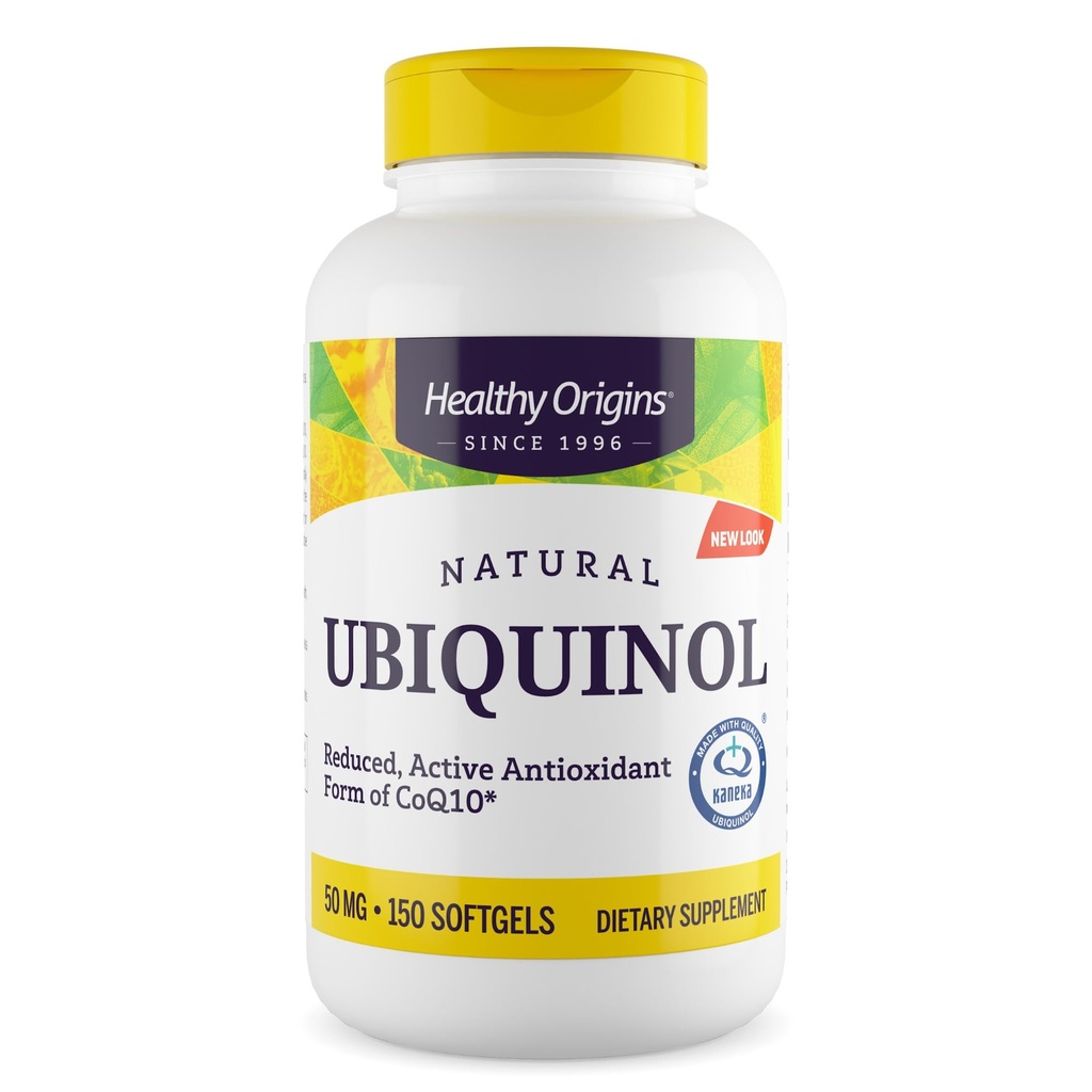 Gesunde Ursprünge Ubiquinol (Active Form von CoQ10), 50 mg - Ubiquinol Ergänzungen für Herzgesundheit & Antioxidans Unterstützung - Glutenfreie & Non-GMO Ergänzung - 150 Softgels