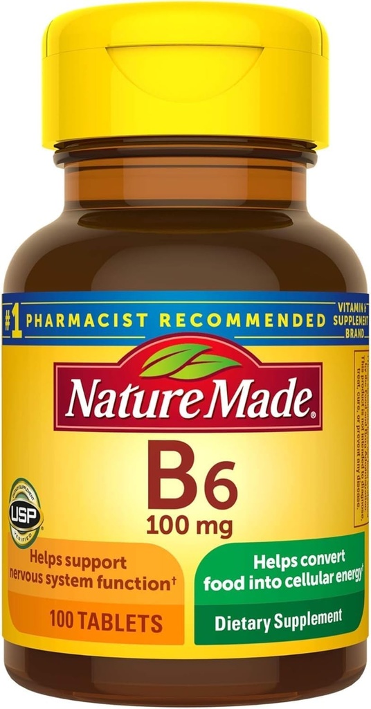 Naturgemachtes Vitamin B-6 100 mg Tabletten 100 ea (Pack von 4)