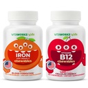 Enfants Fer 10mg + Vitamine C Chewables + Vitamine B12 Chewables Ensemble