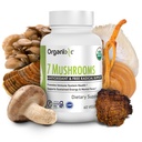Organixx Supplément de champignons biologiques USDA, 7 champignons fermentés – Lions Mane, Shiitake, Cordyceps, Turkey Tail, Reishi – pour Immune & support de digestion, 60 capsules végétariennes