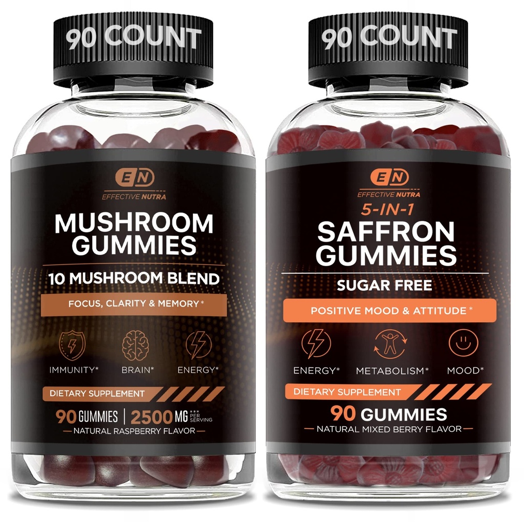 EFFECTIVE NUTRA Pilzgummis & Safrangummis