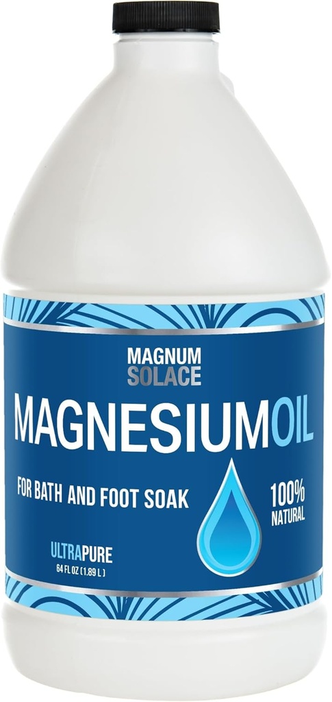 Reines Magnesiumöl - Schüttung Größe 64 oz - zur Verwendung mit Magnesiumbad Flakes für Einweichen oder Nachfüllen von Ölspray