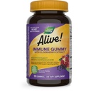 La nature est vivante ! Soutien immunitaire* Gommies à l'extrait de mûrier aîné, vitamines C & D3, zinc, sans gluten, raisins et cerises, 90 Gommies végétariennes (paquetage mai Vary)