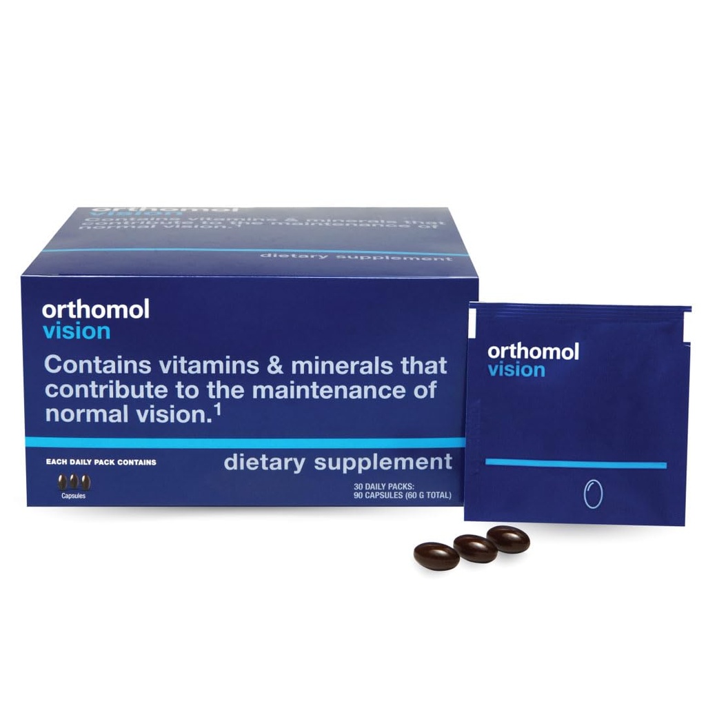 Orthomol Vision, 30-Tage-Versorgung, umfassende Augengesundheitsergänzung mit Mikronährstoffen zur Unterstützung von Vision & Eye Wellness