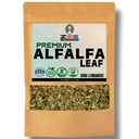 ZeeHERBS Organic Alfalfa Leaf 4 oz. (113g) Confezione, USDA certificata Organic Alfalfa Leaf Herb Loose Leaf Tea, Premium Quality Medicago Sativa Herb, Cut & Sifted, Alfalfa Tea Leaves