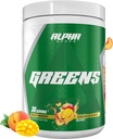 Alpha Supps - Alpha Greens Supplement | Frutta e Verdura Superfood Powder | Oltre 40 ingredienti naturali basati su piante | Prebiotici & Probiotic Digestive Support Blend - 30 Serve (Peach Mango)