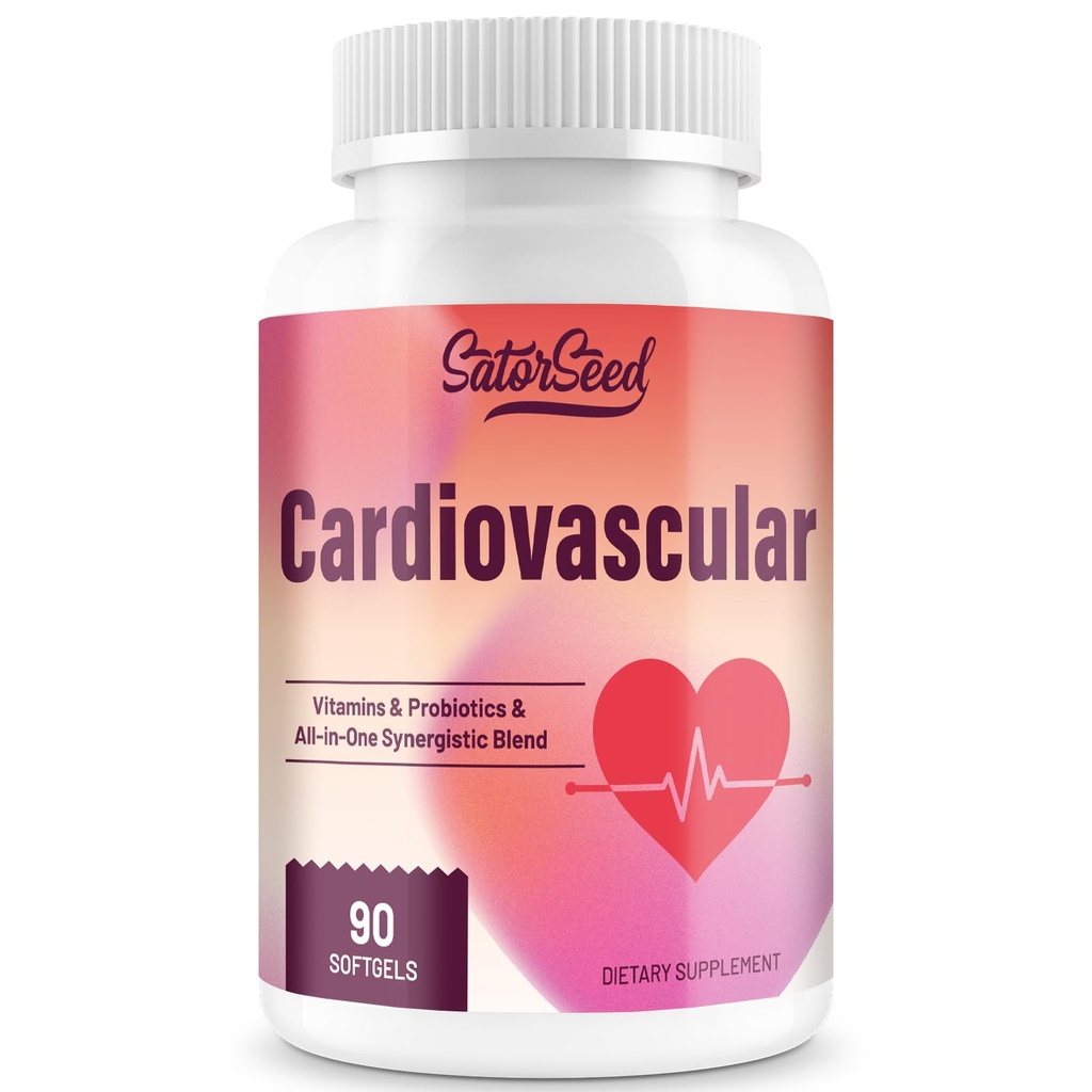 Cardiovascular Supplement 3000mg – Vitamine, Probiotika, Omega-3 und CoQ10 All-in-One Synergistic Blend für Erwachsene – 90 Softgels