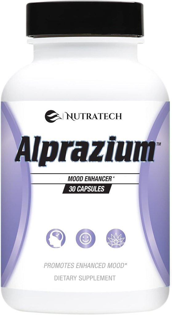 Alprazium - Natural Stress Relief Supplement zur Förderung besserer Stimmung, Entspannung und Beruhigung. (30 Kapseln)
