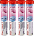 Mivolis Iron + Vitamin C effervescent Tablets - Dietary Supplements 4 Packs x 20 pcs | Germany