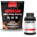 Myogenix Liver Support Supplement & Myolean Chocolate Whey Protein – Advanced Liver Health & Muscle Recovery with 40g High-Protein Whey – Support Detox, Growth & Performance