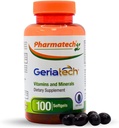 Senior Multivitamine, Vitamine und Mineralstoffe Supplement, Frauen und Männer über 60, mit Vitamin B12, Easy to Swallow, 100 Softgels, von Pharmatech®