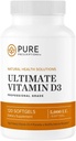 Reine Rezepte Ultimatives Vitamin D3-5.000 IU - Hohe Absorption Vitamin D Ergänzung zur Förderung gesunder Knochen mit Immunsystem & Herz-Kreislauf-Unterstützung - 120 Softgels - USA Made