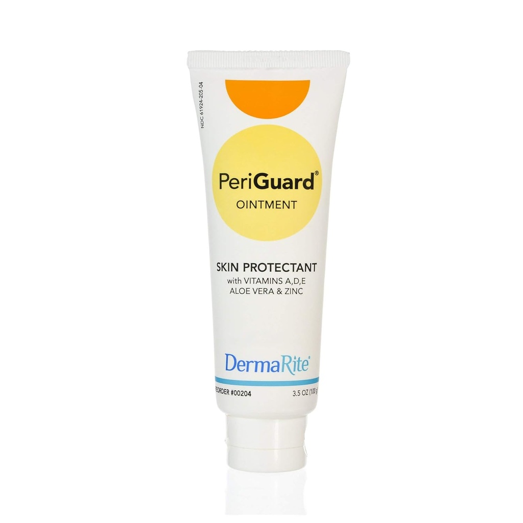 DermaRite's PeriGuard Ointment Skin Protectant - Vitamine A, D, E, Aloe Vera & Zinc, Goes on Clear, Easy to Remove - 3.5 oz. Rohr, 2 Zähler