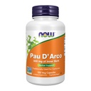 NOW Integratori alimentari, Pau D'Arco (Tabebuia heptaphylla) 500 mg, Supporto erbe, 100 capsule di Veg