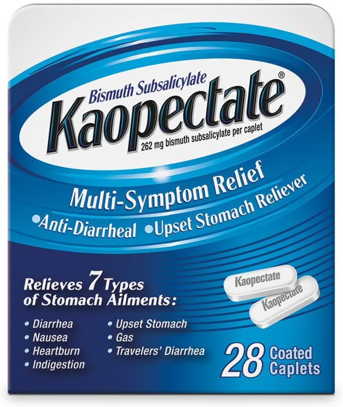 Kaopectate Multi-Symptom Anti-Diarrheal& Upset Stomach Reliever, 28 Caplets, Weiß