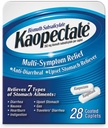 Kaopectate Multi-symptôme anti-diarrhéique et anti-estomac relevé, 28 Caplets, blanc