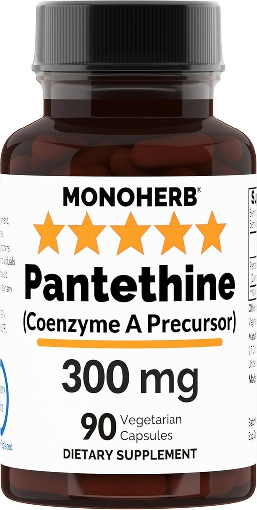 MONOHERB Pantethine 300 mg par gélule - 90 gélules végétariennes