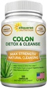 aSquared Nutrition Pure Colon Cleanse for Weight Loss - 120 Kapseln, Max Strength, Natural Colon Detox Cleanser, Colon Cleansing Diet Supplement Mischung für Verdauungsstörungen, Diätpillen für Männer und Frauen