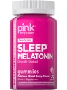 PINK Melatonin Gummies 10mg | Max Potency | Mixed Berry Flavor | Vegan, Non OGM & Gluten