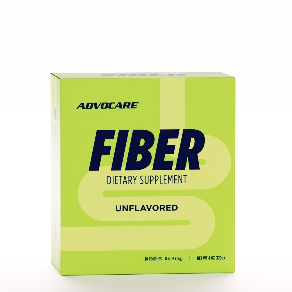 AdvoCare Fibra Integratore alimentare - Supplemento giornaliero di polvere con fibra solubile e insolubile - Blend Include Psyllium Seed & Corn - Supporta la salute digestiva* - Non aromatizzato - 10 Pouches