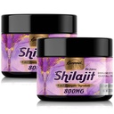 800Mg Shilajit Pure Himalayan Organic, Shilajit Resin Massimo Potency Gold Grade, Shilajit Supplement con 8-in-1 Natural Blend & 85+ Trace Minerals for Women, Energy & Immunity, 60 Grammi (2 Pacchetti)