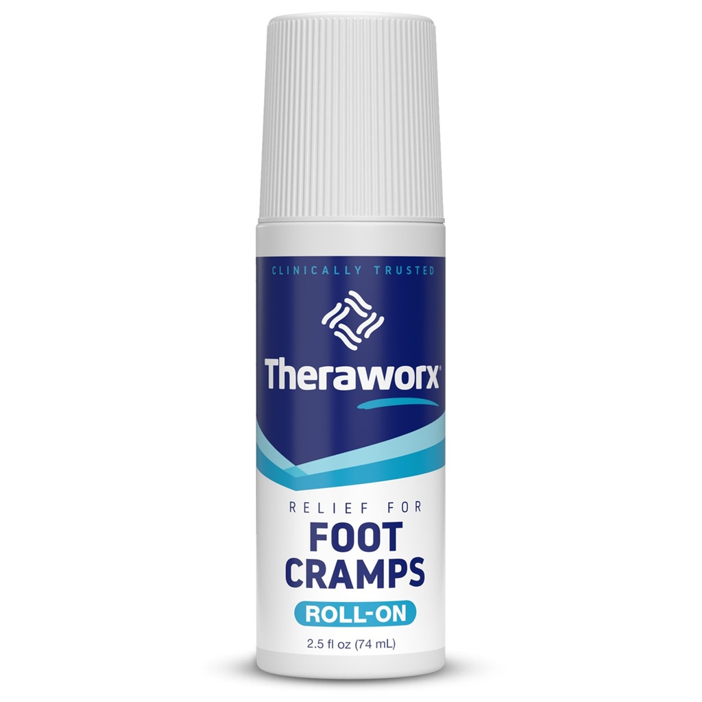 Rilievo di Theraworx per Crampe di Piede, Rotolo di Rilievo di Crampi di Piede Veloce - 2.5 Oz - 1 Conte