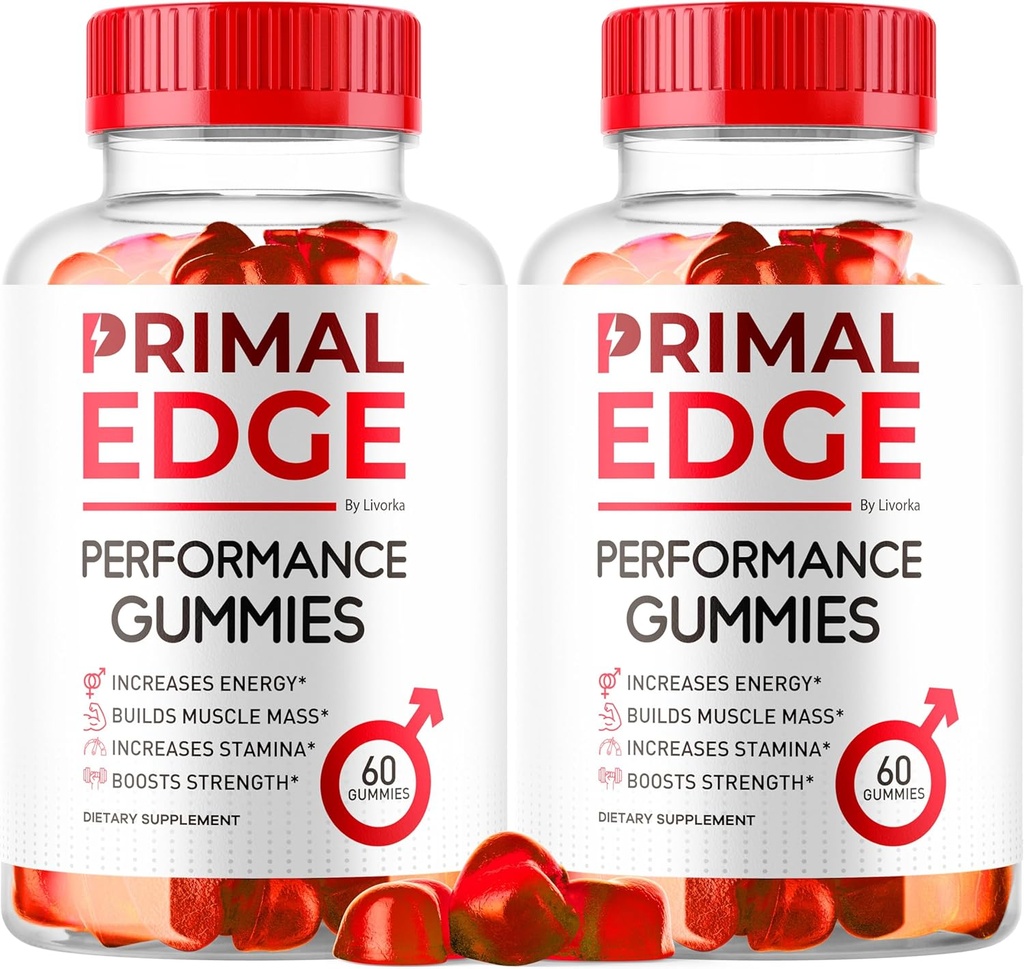 (2 Pack) Primal Edge Mens Gummies, Primal Edge, Primal Edge Gummies, Primal Edge Advanced Formula Gummies, Primal Edge Supplement Gummy, PrimalEdge Support Supplement Gummies, 120 Gummies per 2 mesi