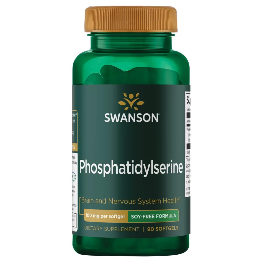 Swanson Sonnenblume Phosphatidylserine Soy-Free 100 Milligramme 90 Sgels