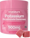 KINDNATURE High Potassium Supplement Gummies 500mg - Masticabile per adulti e bambini - Pure Potassium Bicarbonate Mineral Supplement - Vegan, Gluten Free, Non OGM - 60 Gummies (30 giorni di alimentazione)