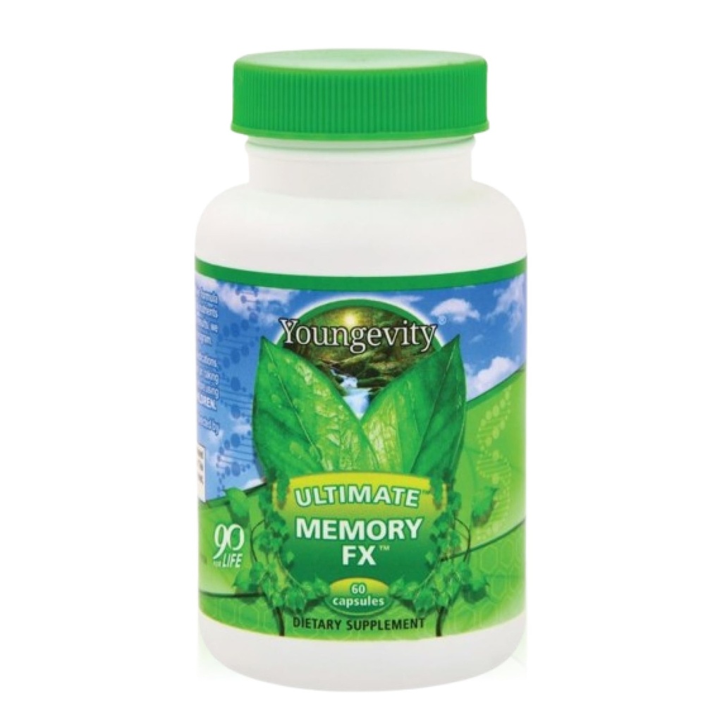 Youngevity Ultimate Memory FXTM: Ginkgo Leaf, Periwinkle Herb + Vitamines pour soutenir la fonction cérébrale et la mémoire - Santé cérébrale, Supplément de rétention de mémoire (60 capsules)