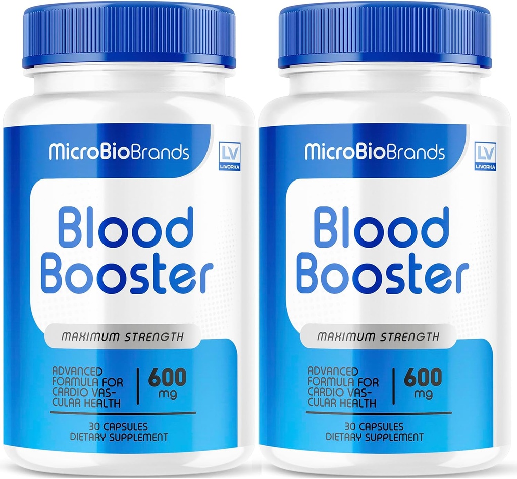(2 Pack) Microbio Blood Booster, Microbio Blood Booster Pills, Micro Bio Brand Blood Booster, Micro Bio Blood Booster Advanced Formula, Microbio Brands BloodBooster, 60 Kapseln für 2 Monate