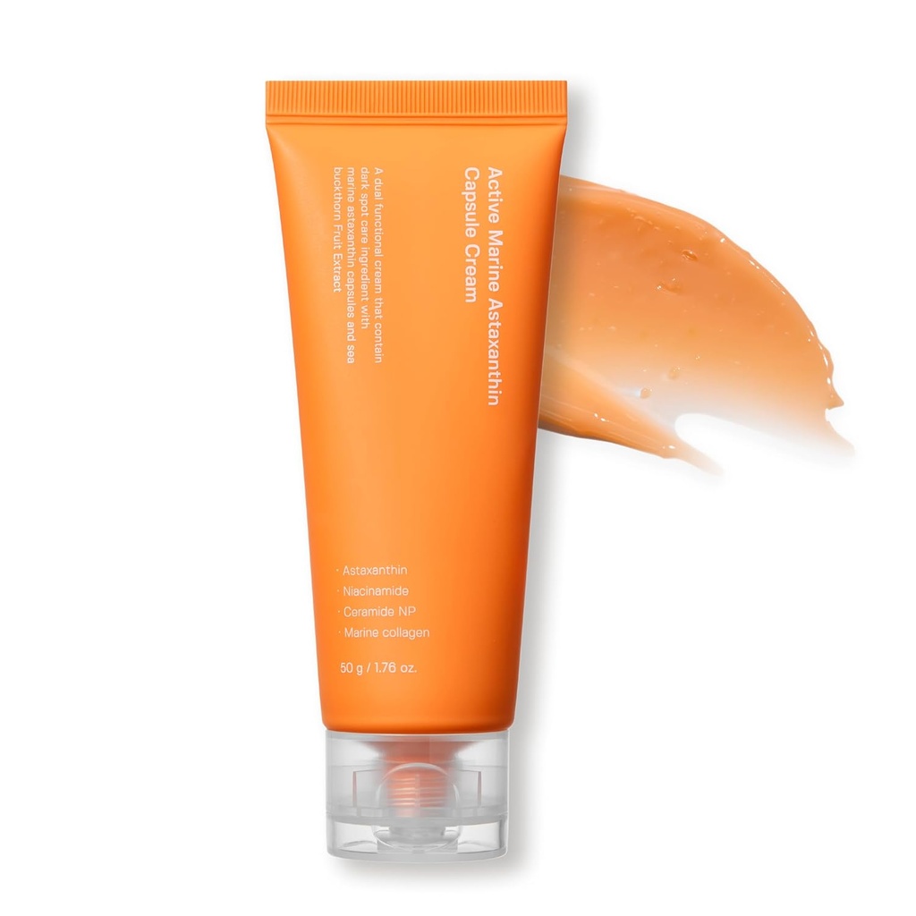 SUNGBOON EDITOR Active Marine Astaxanthin Kapselcreme 50ml | Gesichtscreme zum Aufhellen | Tiefe Hydration, beruhigend, Feuchtigkeitscreme