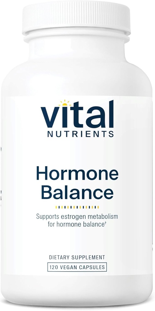 Vital Nutrients Hormone Balance | Vegan DIM Supplemento con Flax Lignans per promuovere il supporto dell'ormone sano* | Diindolylmethane per le donne e gli uomini | Dairy e Soy Free | Non-GMO | 120 capsule