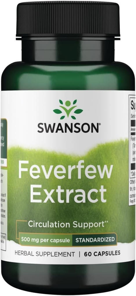 Swanson Feverfew Extract 500 Milligramme 60 Kapseln