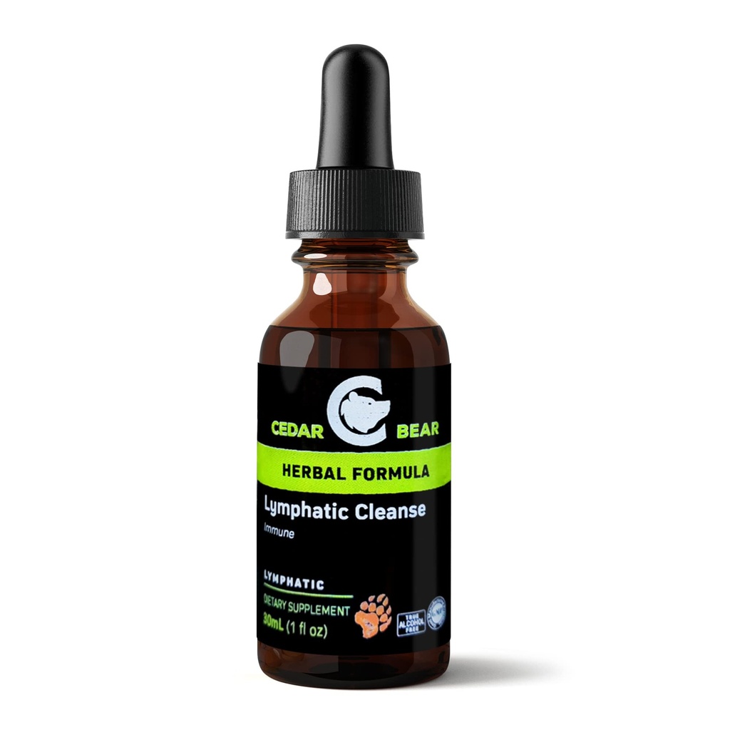 Cuscinetto di cedro - Lymphatic Cleanse Integratore di supporto immunitario, Gocce di drenaggio linfatico senza alcool con Erbe naturali Immune-Enhancing, Integratori di erbe liquide, 1 fl oz