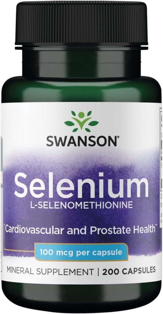 Swanson Sélénium (L-Sélénométhionine) 100 mcg 200 Capsules