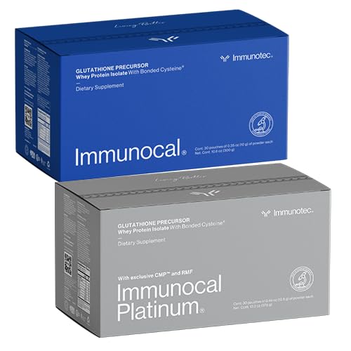 Confezione Supplemento Immunocal di 2 – 1 Platino e 1 Platino – Isolato di Proteine di Siero e Precursore di Glutathione – 30 Serve