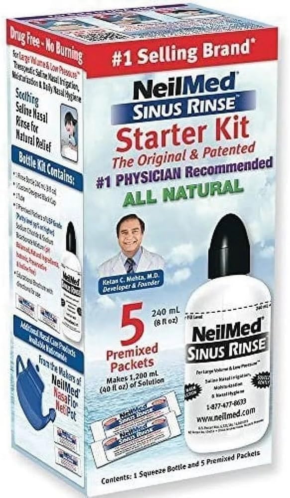 Trousse de démarrage à rinçage Neilmed Sinus (paquet de 2)